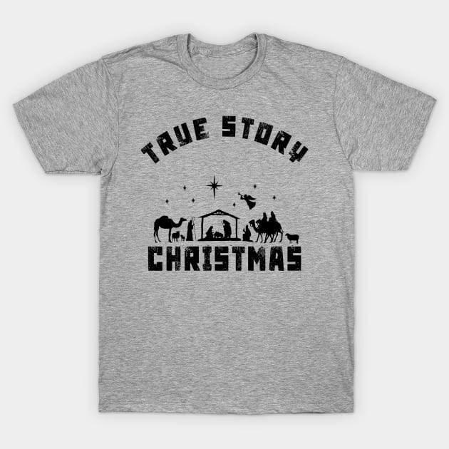 true story christmas manger nativity scene T-Shirt by TOPTshirt